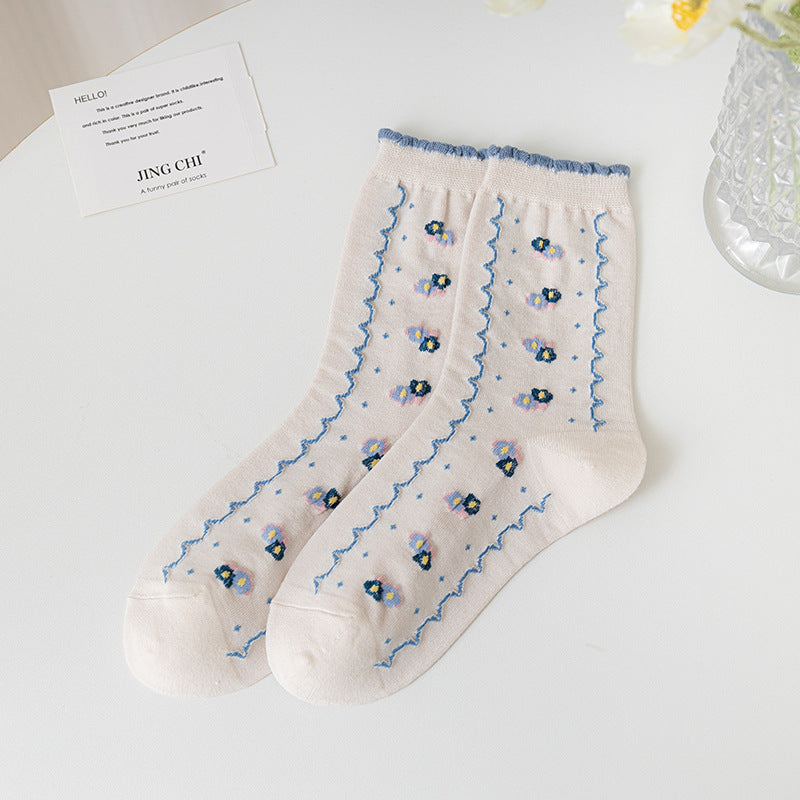 Rufia - Blossom Beauty 3D Floral Embellished Socks