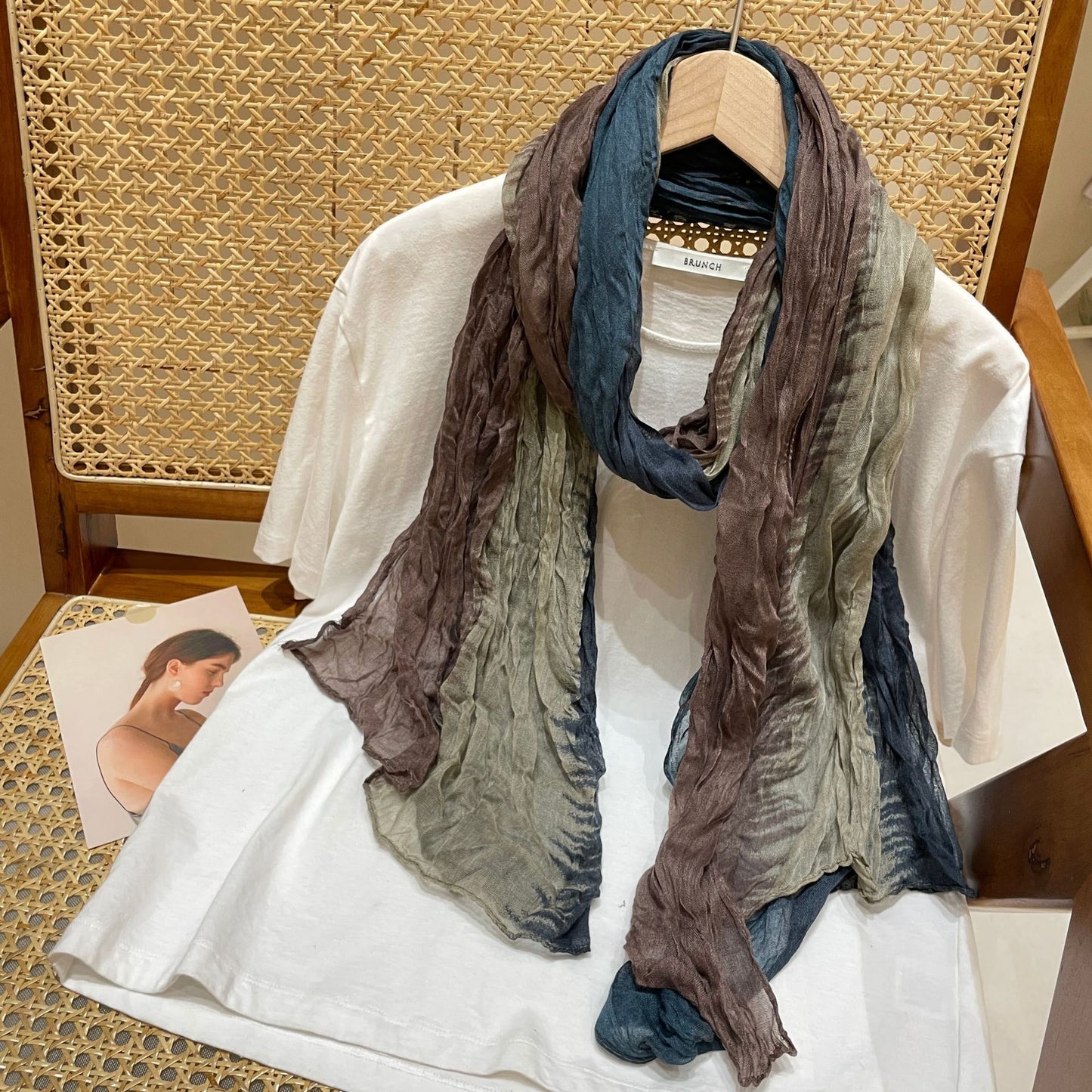 Scarvii - Color Block Long Scarf