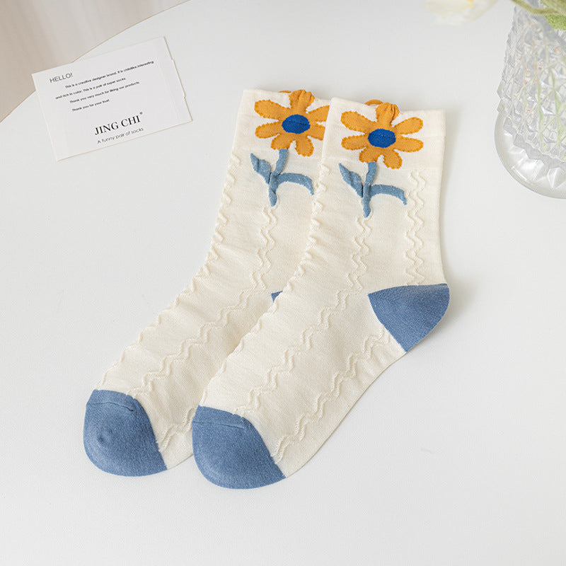 Rufia - Blossom Beauty 3D Floral Embellished Socks