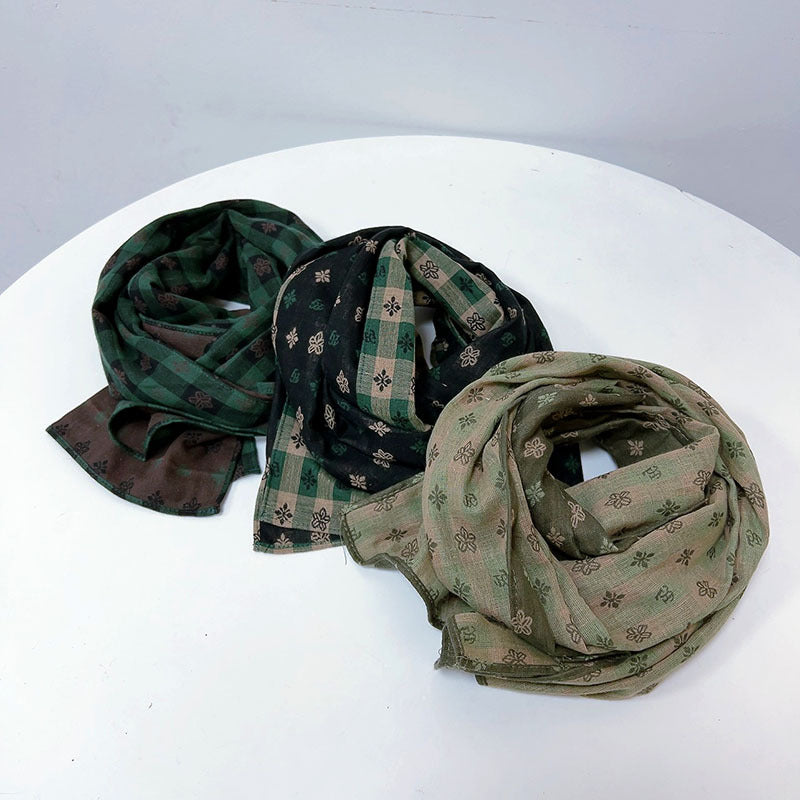 Scarvii - Plaid Boho Scarf Reversible