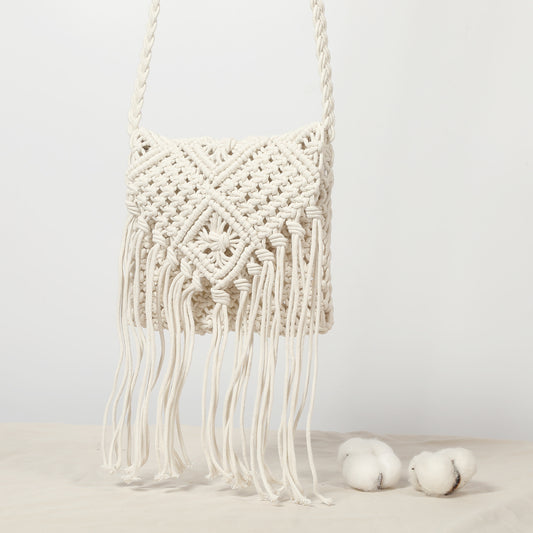 Cosbai - Rope Fringe Shoulder Bag