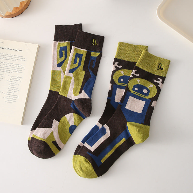 Rufia - 4 Pairs Zodiac Sign Socks