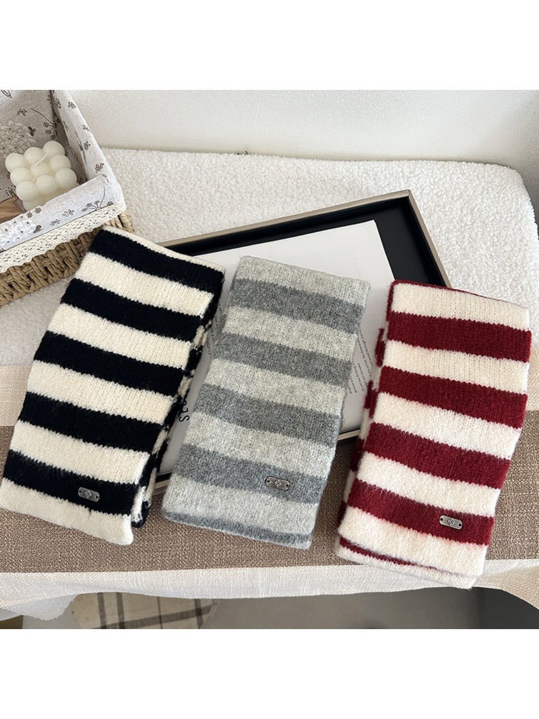 Scarvii - Unisex Striped Cross-Over Scarf