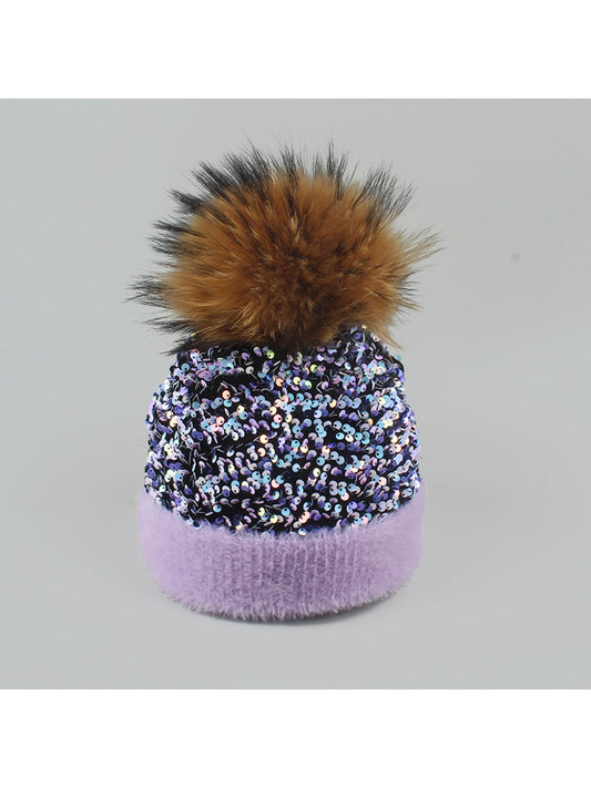 Haila - Women's Pom Pom High Crown Knit Beanie
