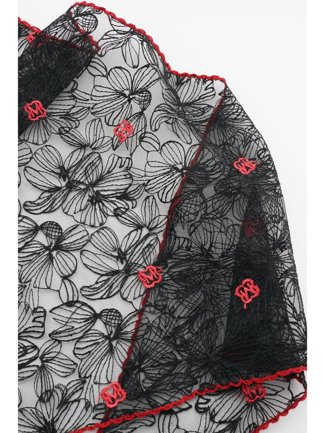 Scarvii - Black Lace Floral Headscarf
