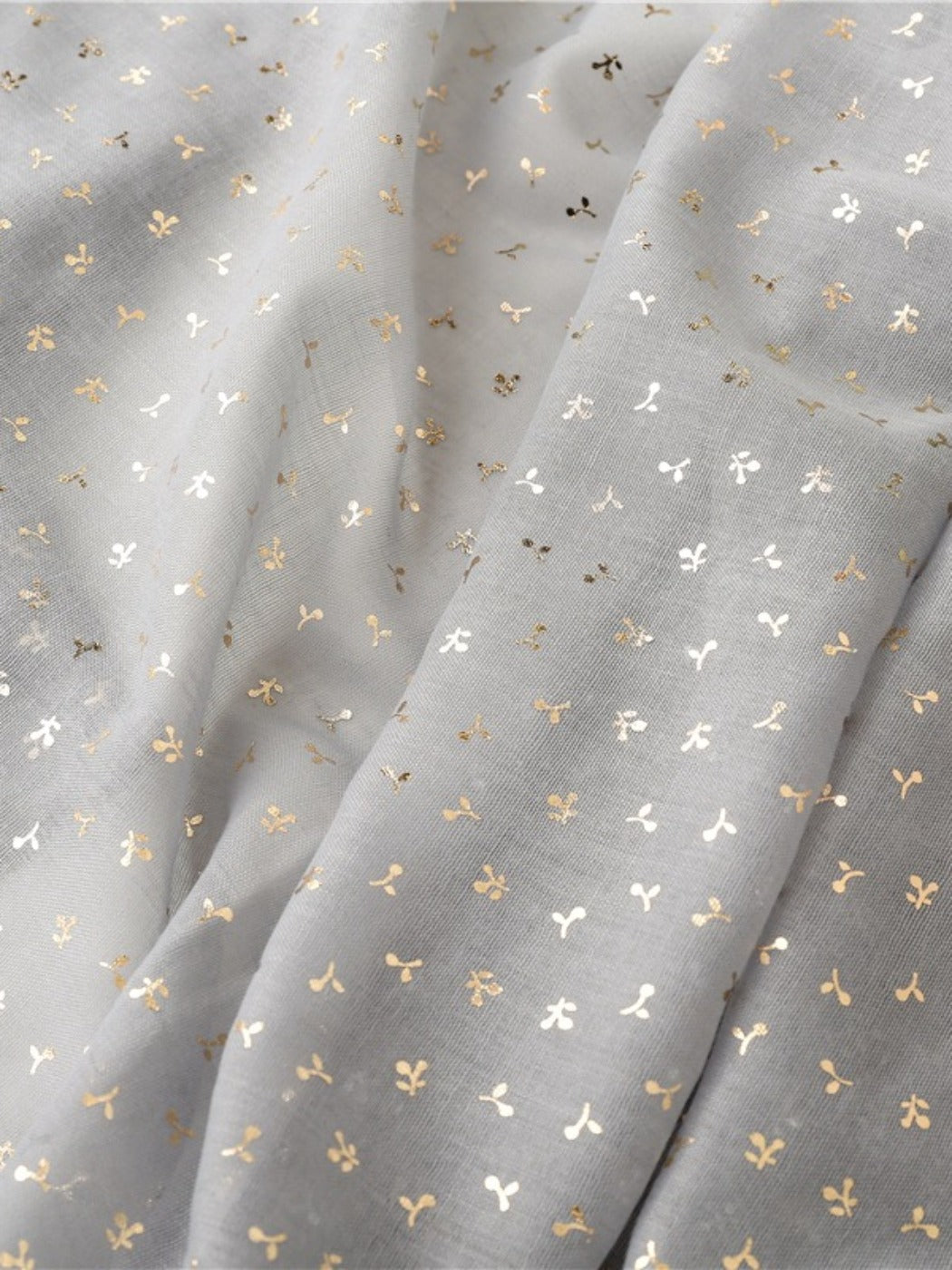 Scarvii - Tiny Gold Floral Print Scarf - Fresh & Elegant