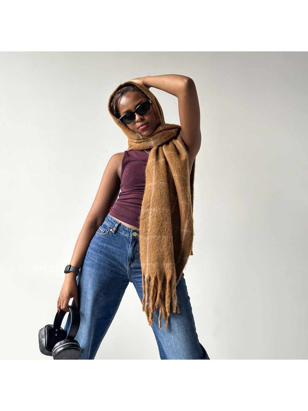 Scarvii - Soft Brushed Plaid Winter Scarf