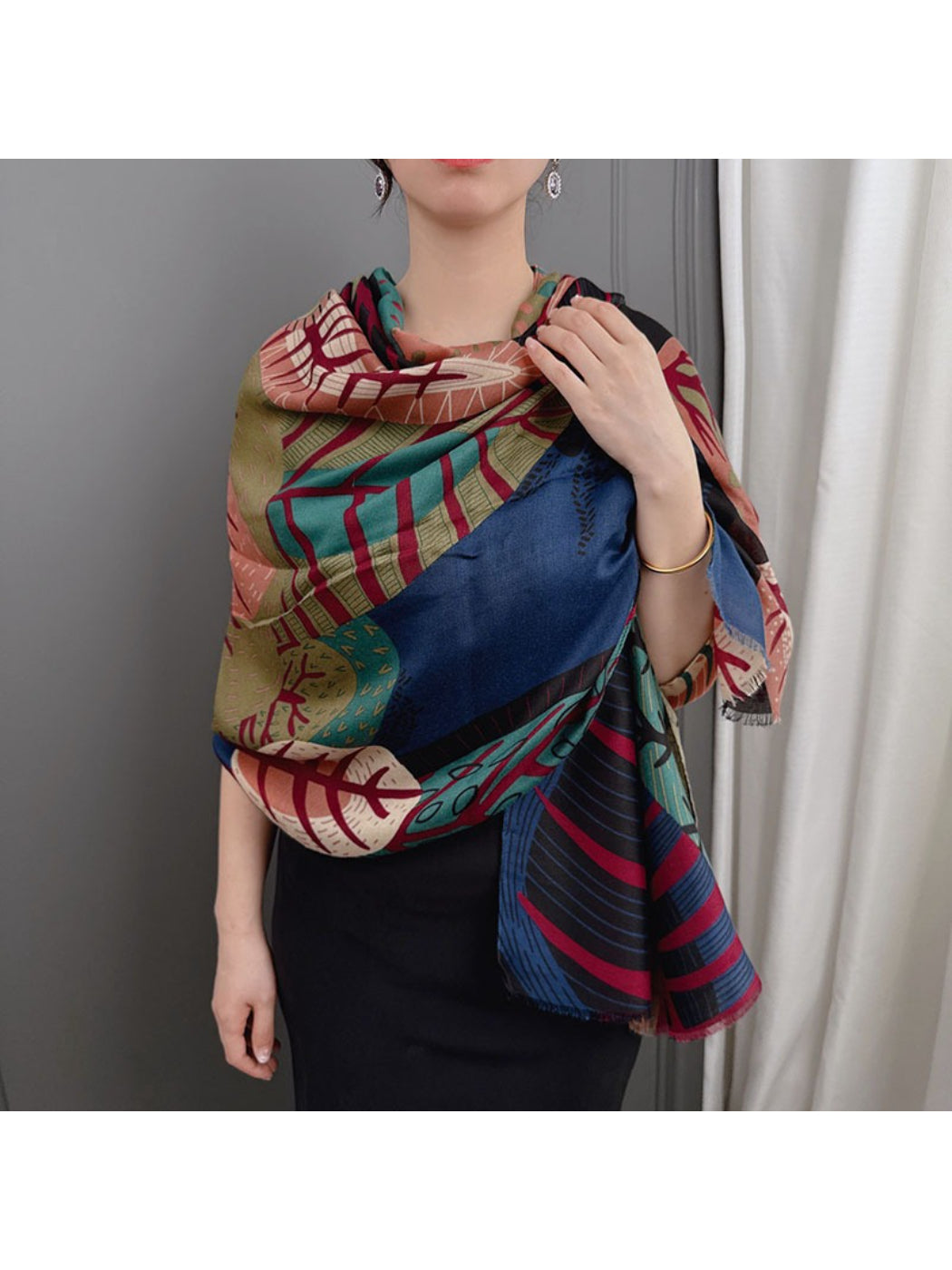Scarvii - Abstract Botanical Patchwork Scarf