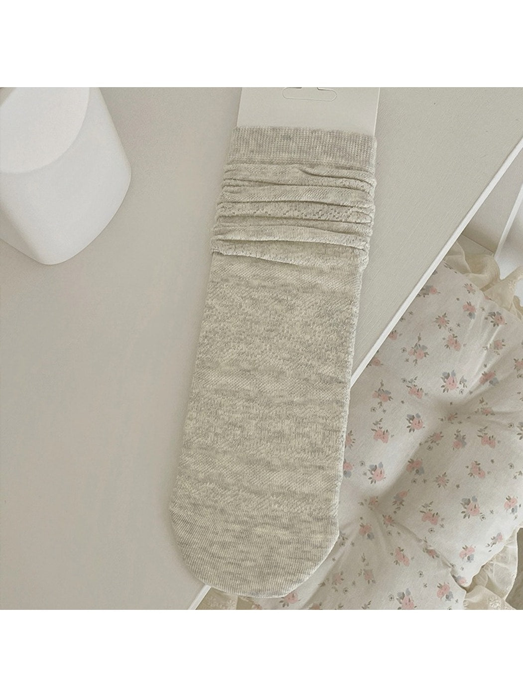 Rufia - Pointelle Knit Crew Socks for Everyday Wear