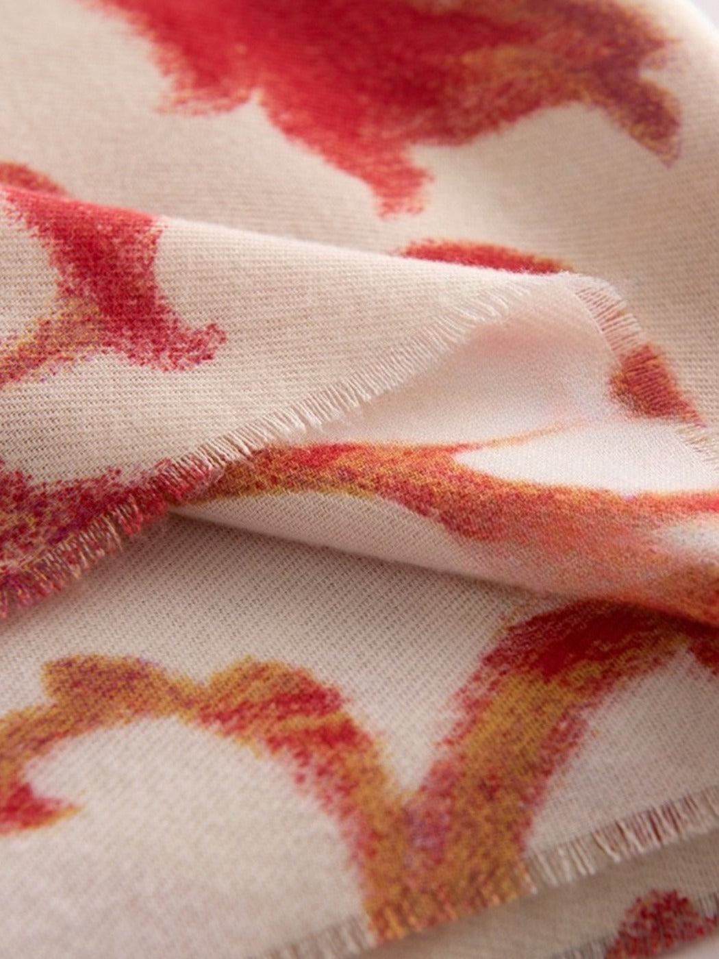 Scarvii - Red Flower Print Scarf & Shawl