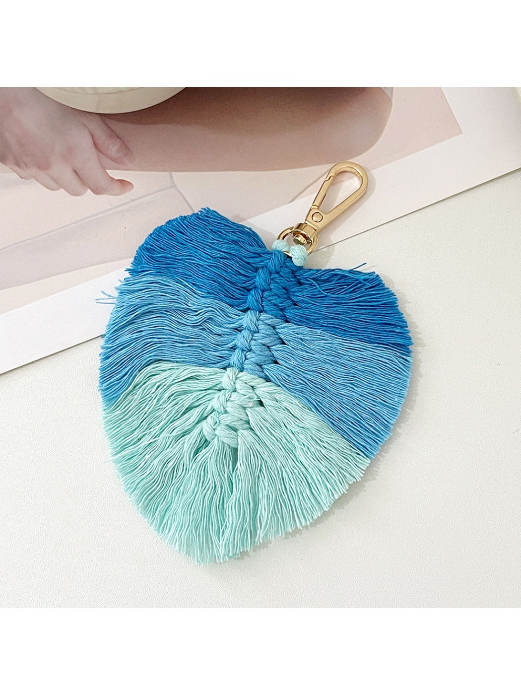 Koco - Bohemian Leaf Keychain with Tassel