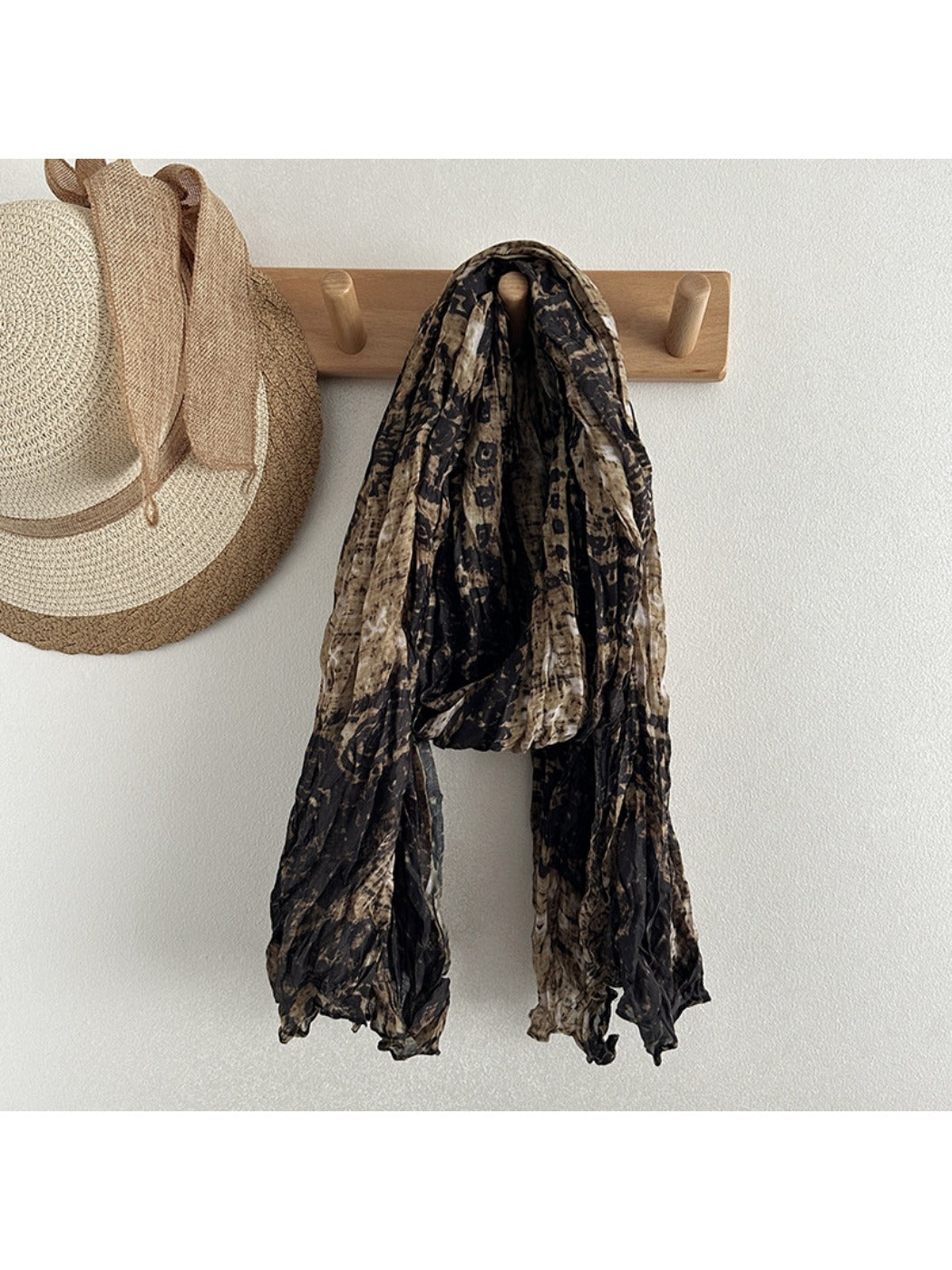 Scarvii - Vintage Crinkle Textured Scarf Wrap - Autumn-Winter Style