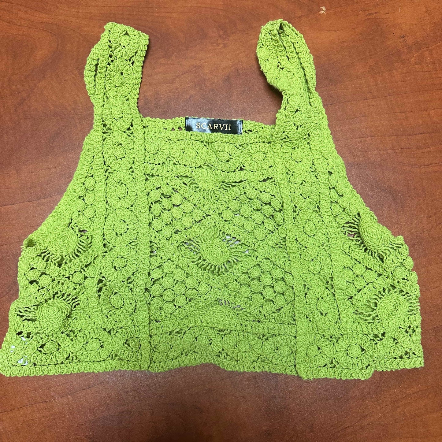 SCARVII - Vintage Crochet Design Knit Top