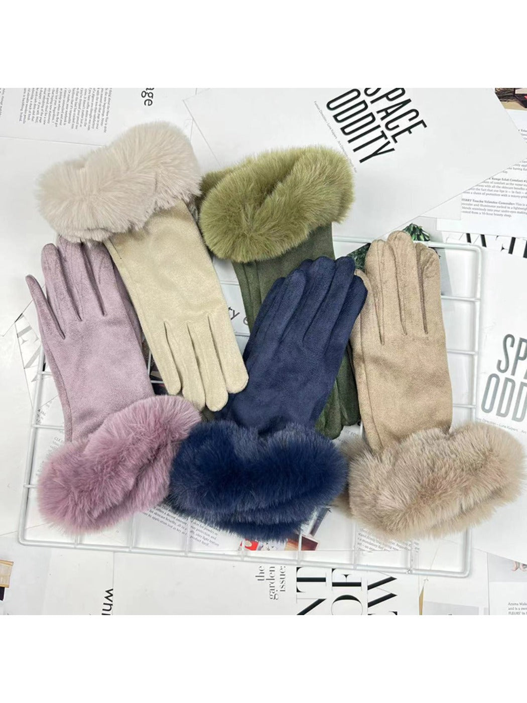 Gloving - Women's Faux Fur-Cuff Winter Gloves