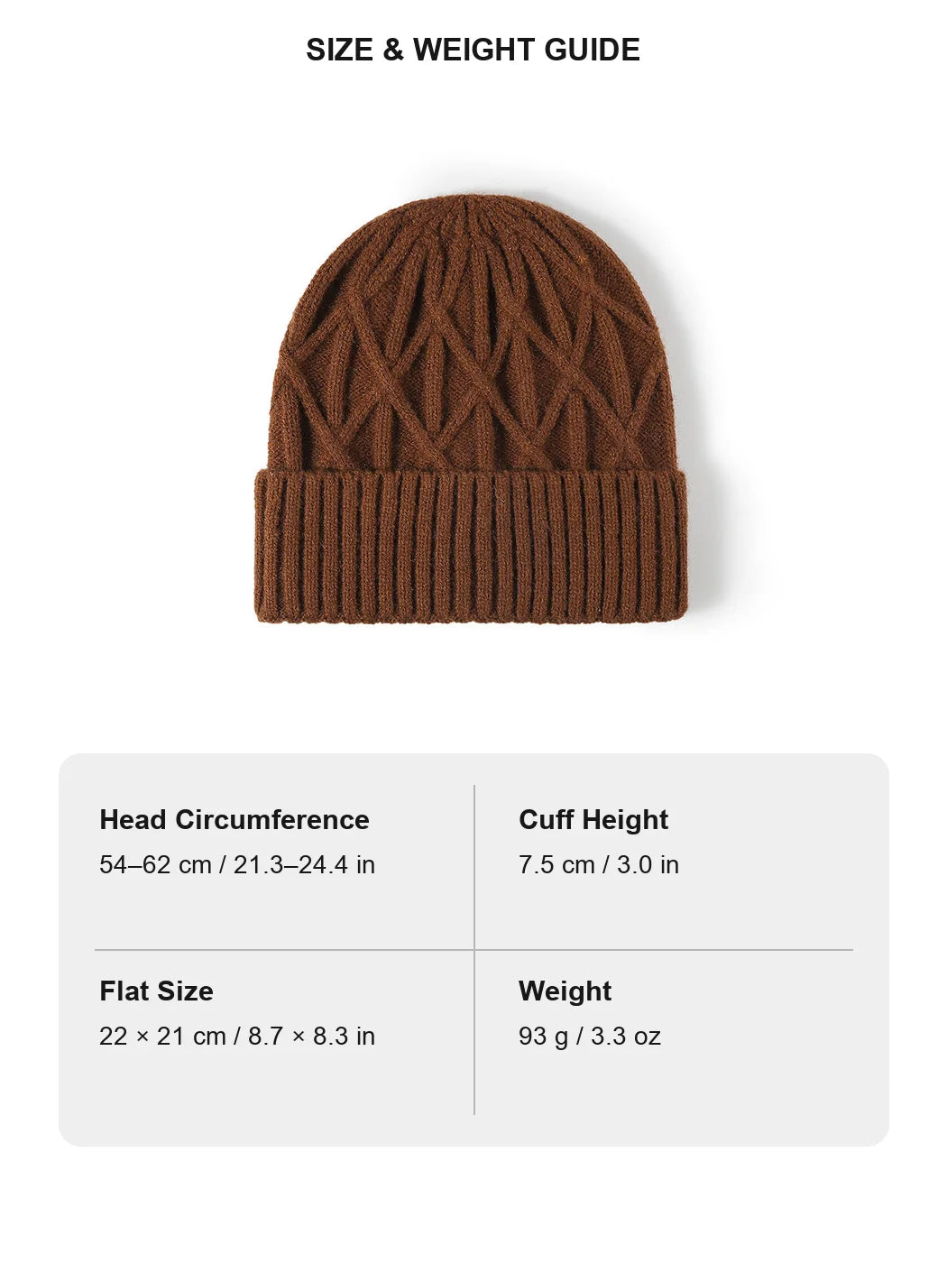 Haila - Chevron Textured Cuffed Knit Beanie