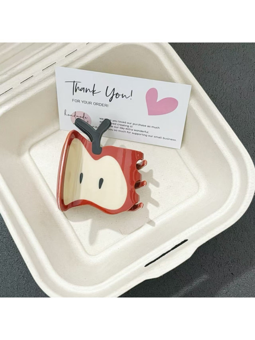 Beau - Red Apple-shaped Hair Clip of Cute & Playful Style
