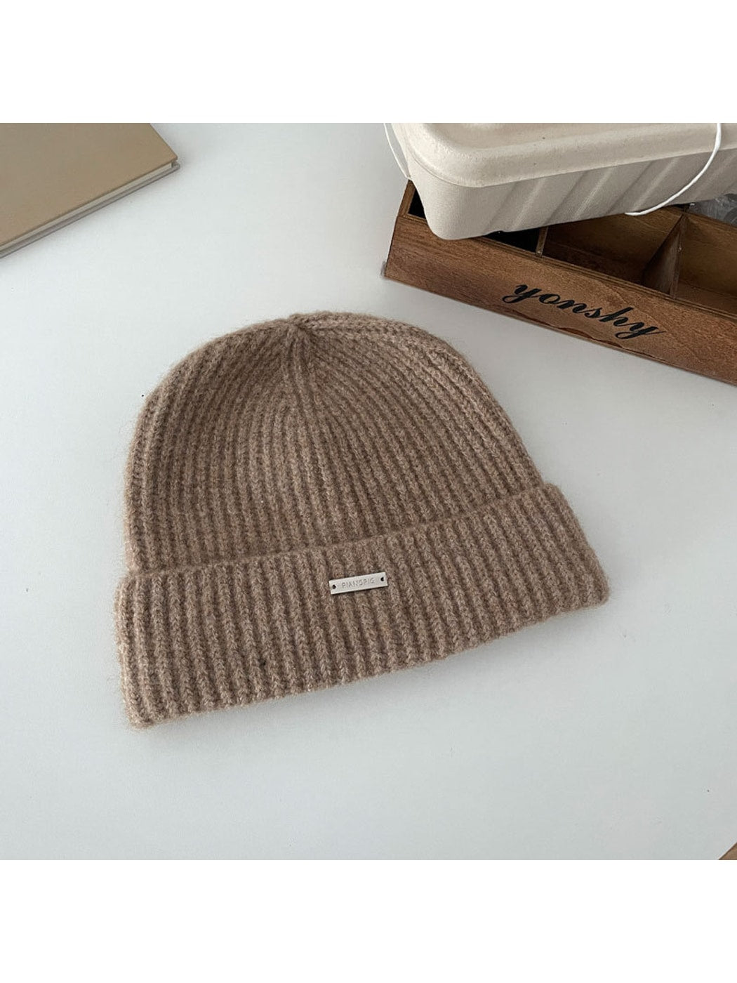 Haila - Clean Ribbed Round Crown Winter Beanie