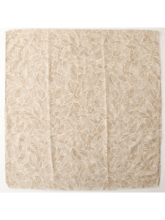 Scarvii - Elegant Versatile Leaf Print Lightweight Scarf