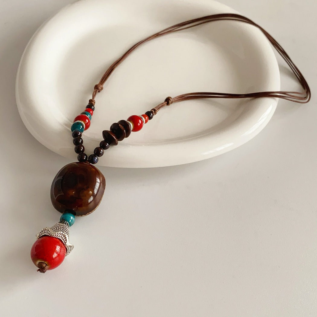 Bauai - Boho Beaded Statement Necklace - Vintage & Bold