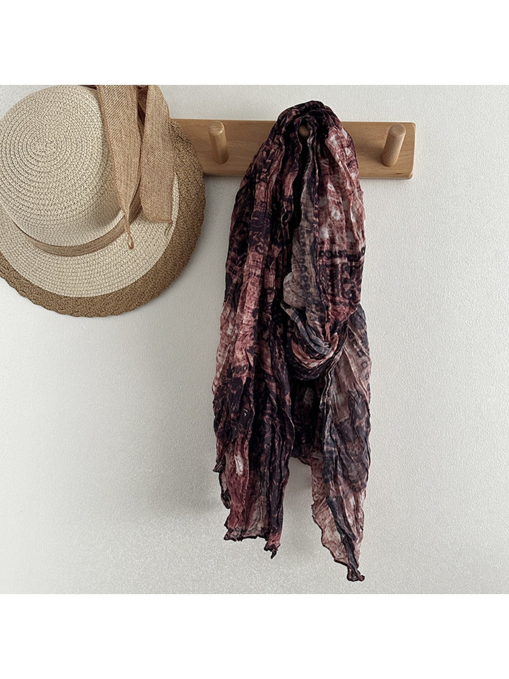 Scarvii - Vintage Crinkle Textured Scarf Wrap - Autumn-Winter Style