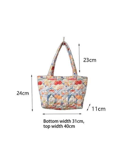 Cosbai – Quilted Cartoon Tote Bag