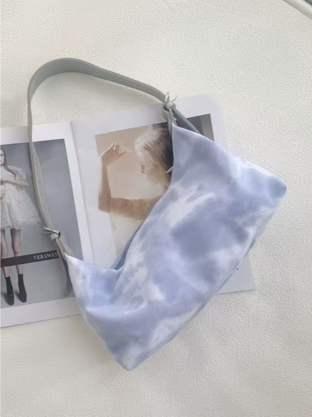 Cosbai - Tie-Dye Foldable Crossbody Canvas Bag