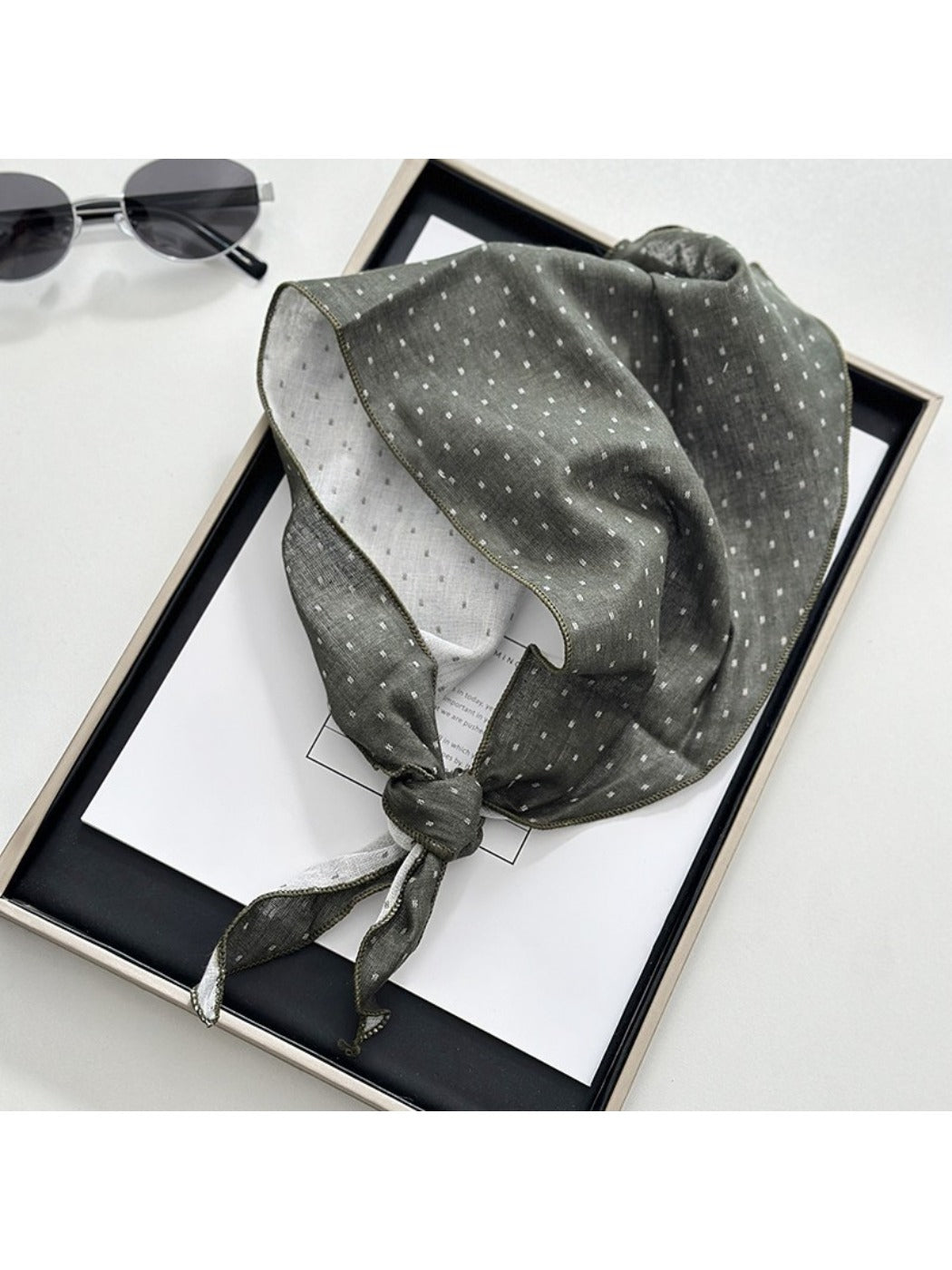 Scarvii - Polka Dots Double-sided Triangle Scarf