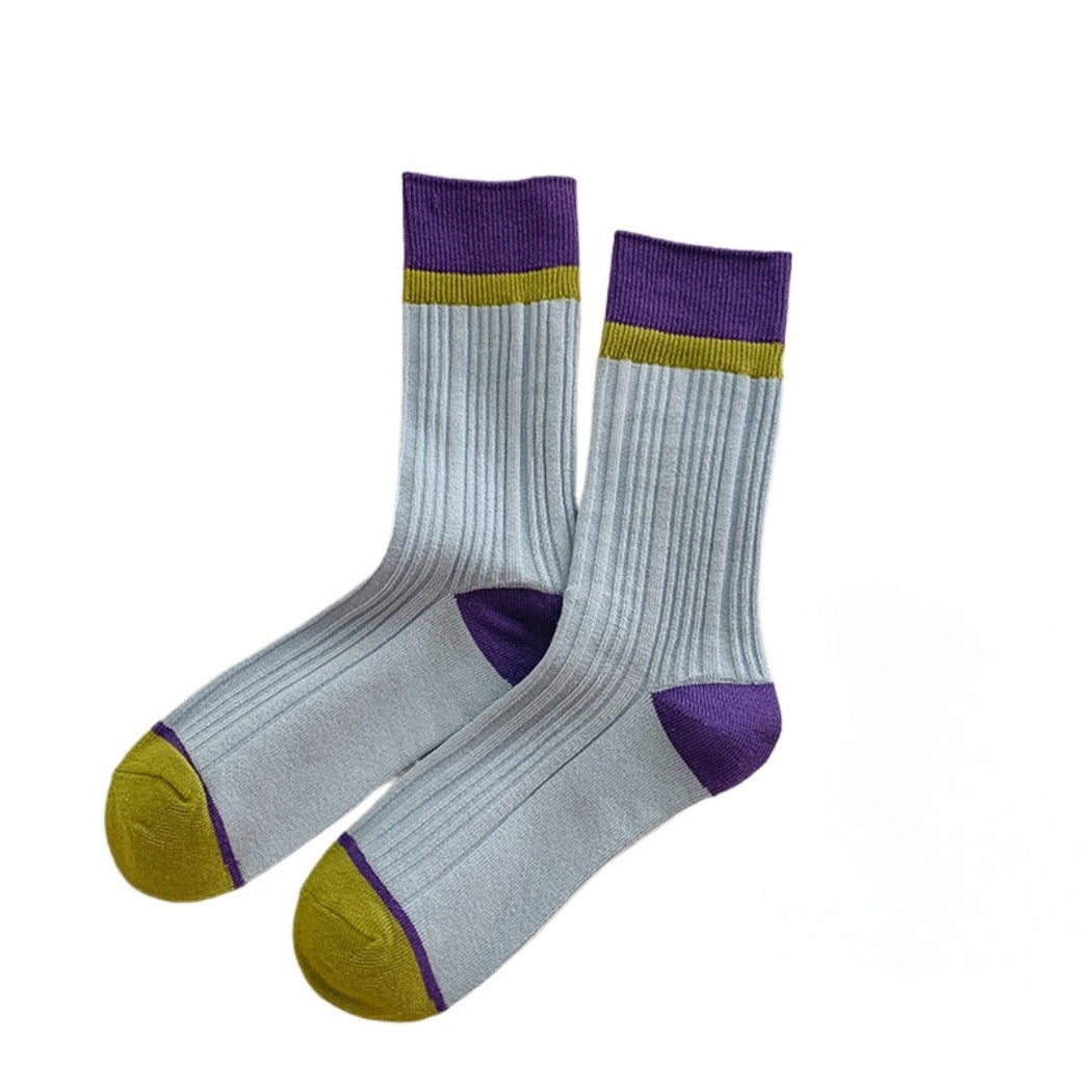 Rufia - Color-Block Textured Socks - Stylish & Soft