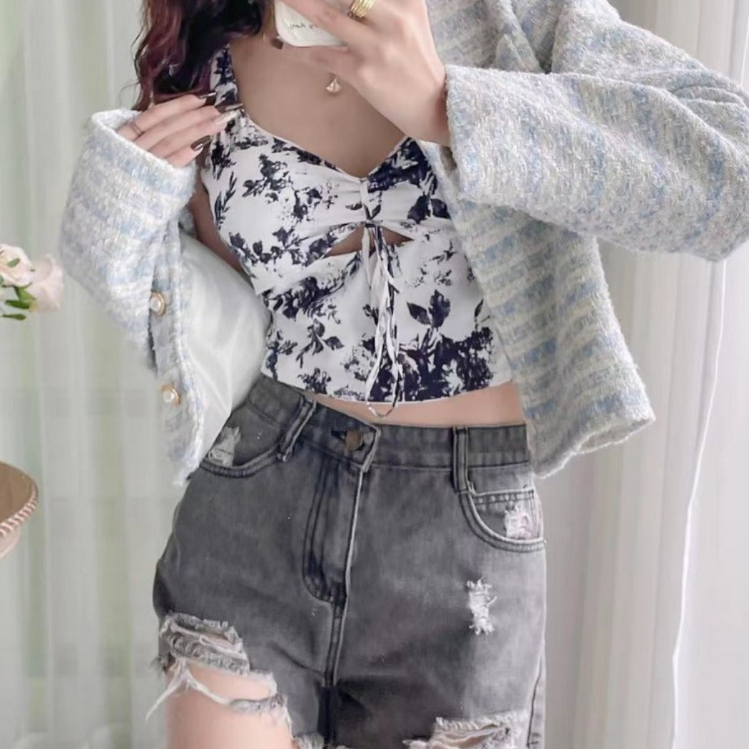 Vesty - Adjustable V-Neck Cami Top - Sweet & Sexy