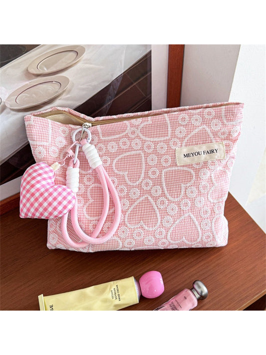 Cosbai Heart Embroidered Makeup Pouch product image