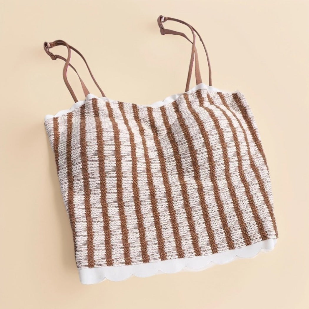 Vesty - Sweet Striped Padded Camisole