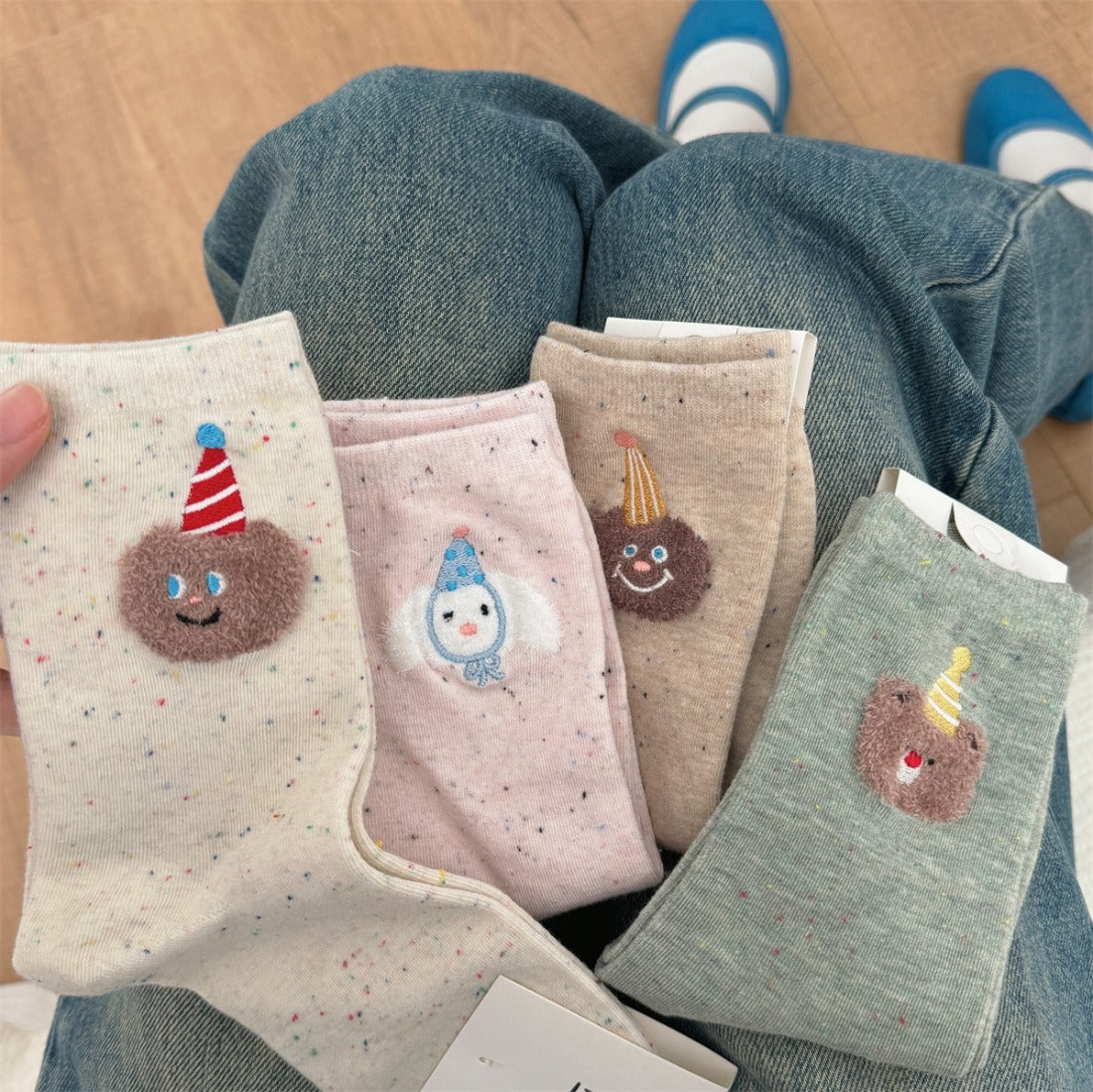Rufia - Cartoon Bear Birthday Socks
