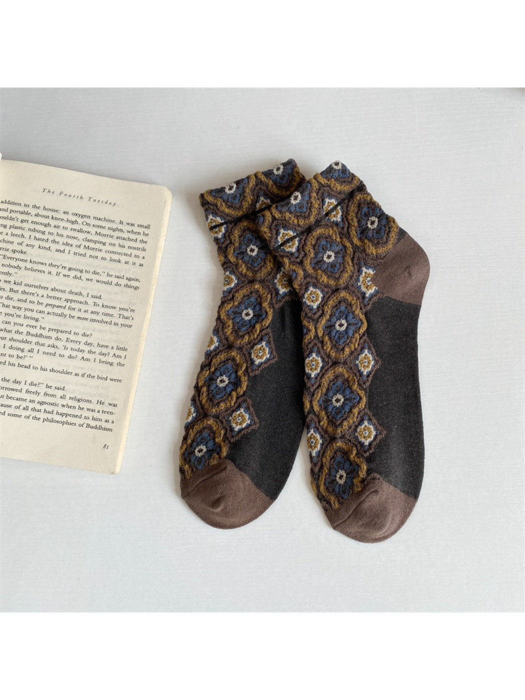 Rufia - Floral Tapestry Crew Socks