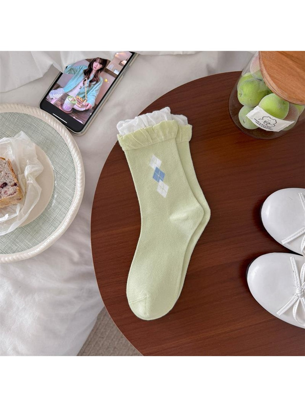 Rufia - Fresh Style Printed Crew Socks