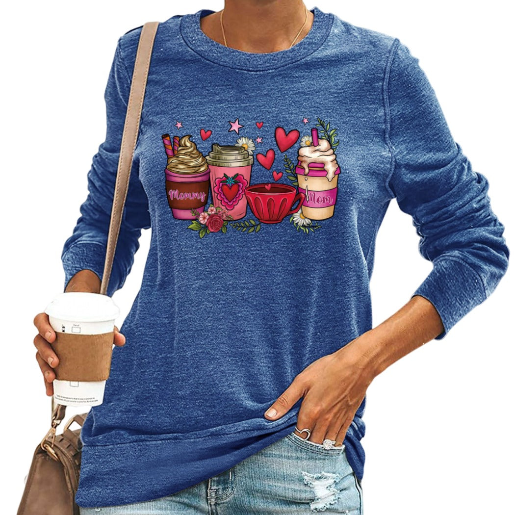 Teesher - Pink Milk Tea Print Tee - Casual Chic