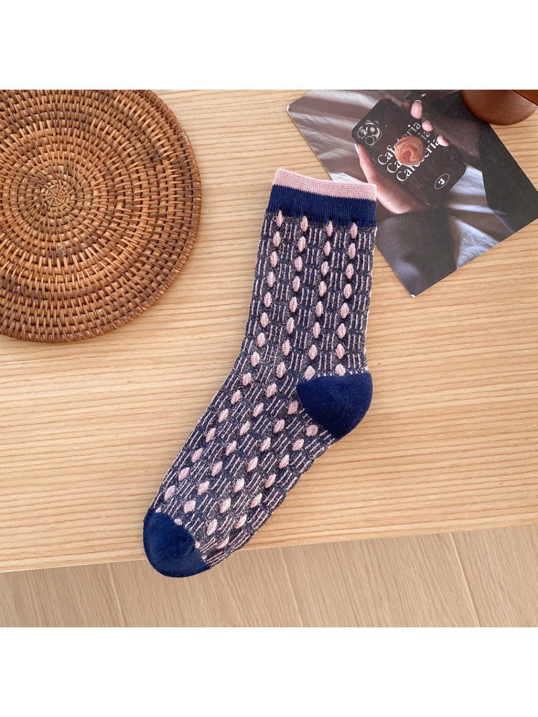 Rufia - Pebbled Texture Knit Crew Socks product image 8
