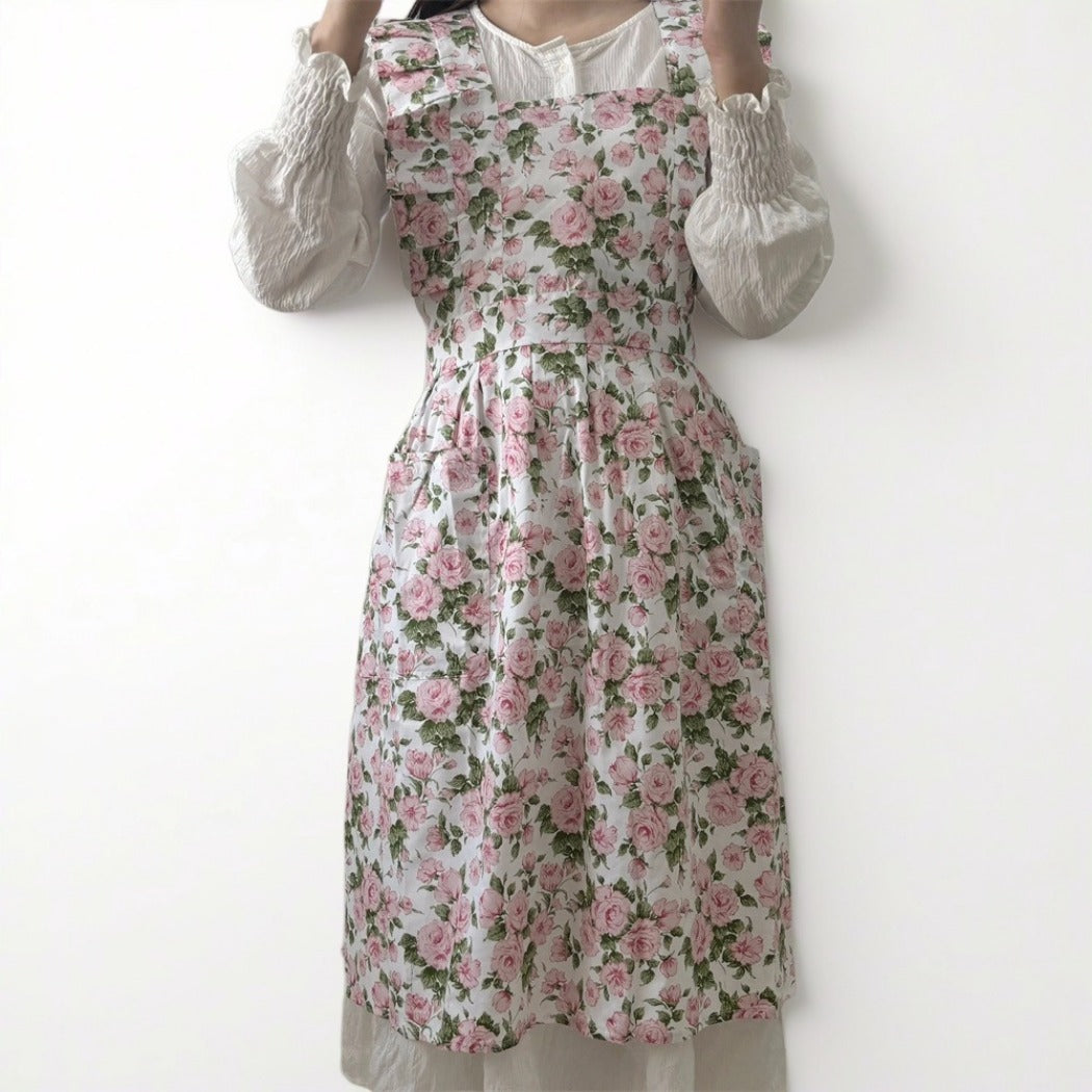 Apros - Floral Ruffle Apron - Sweet & Stylish