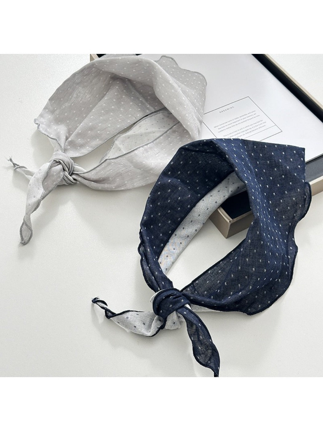 Scarvii - Polka Dots Double-sided Triangle Scarf