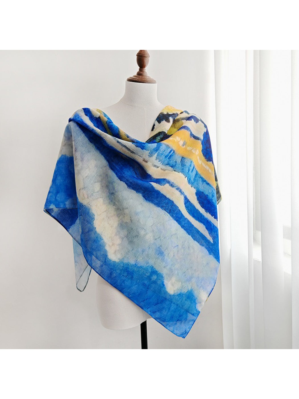 Scarvii Abstract Watercolor Dot Wash Square Scarf