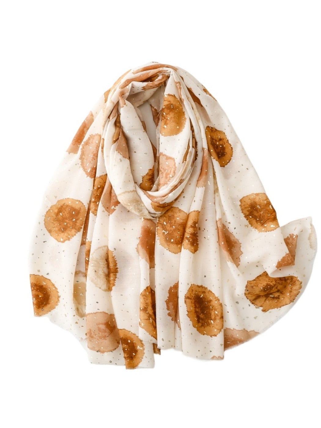 Scarvii - Dreamy Circle Print Long Scarf - Thin & Flowy