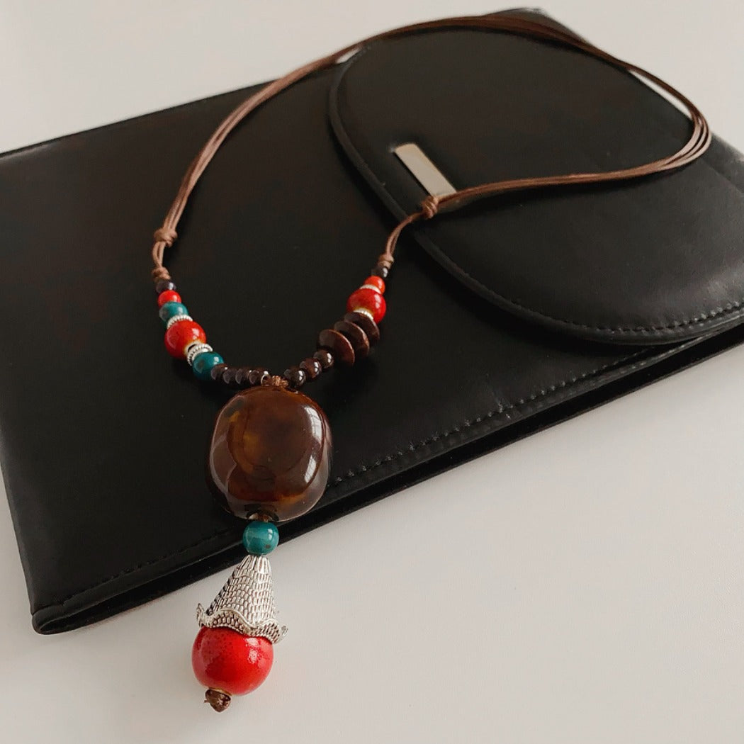 Bauai - Boho Beaded Statement Necklace - Vintage & Bold