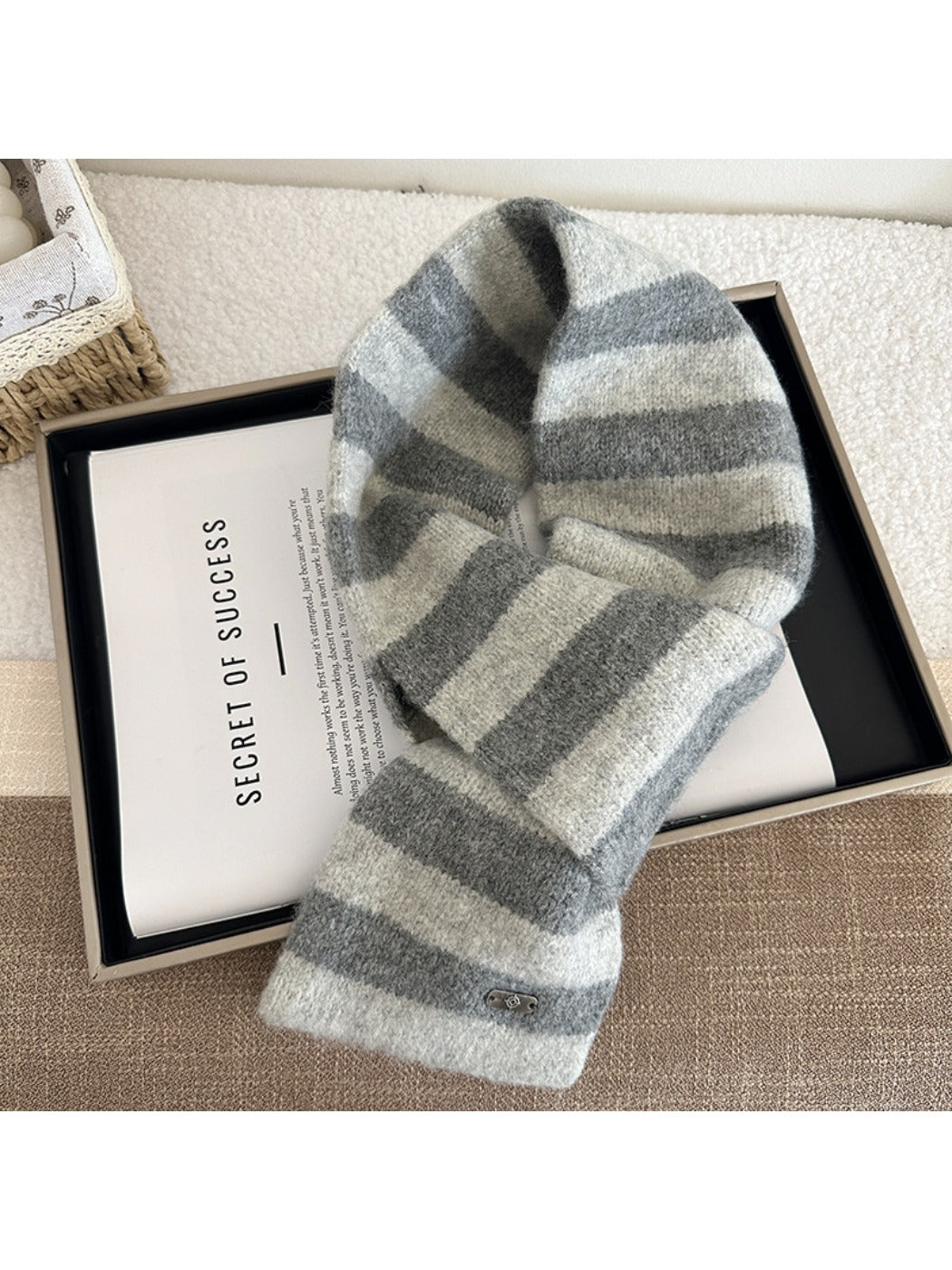 Scarvii - Unisex Striped Cross-Over Scarf