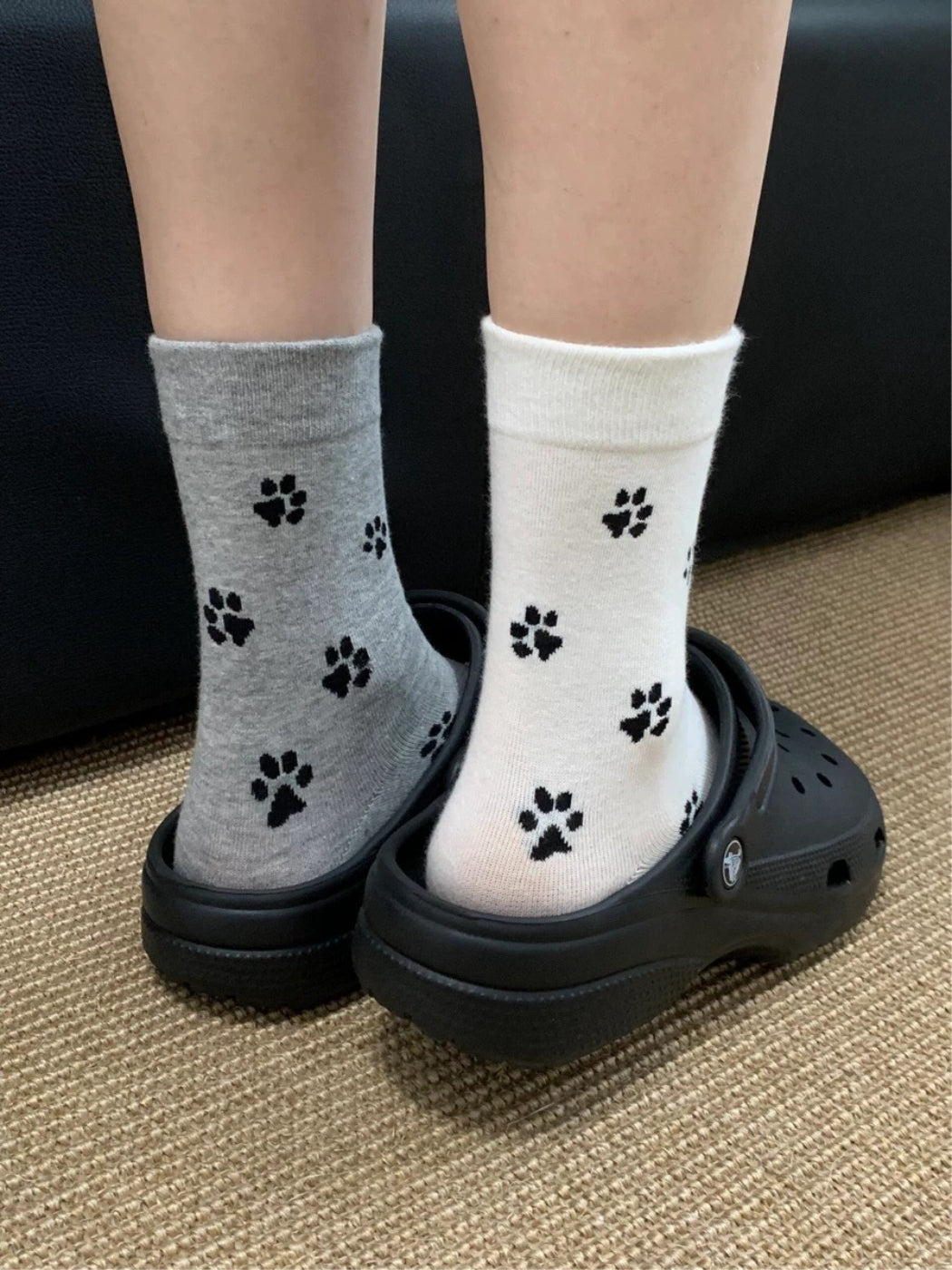 Rufia - Cute Paw Print Crew Socks product image 6