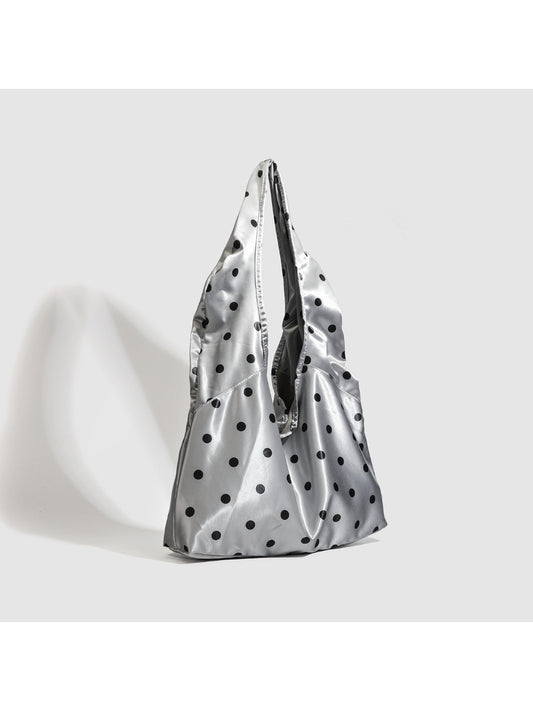 Cosbai - Polka Dot Slouchy Shoulder Bag