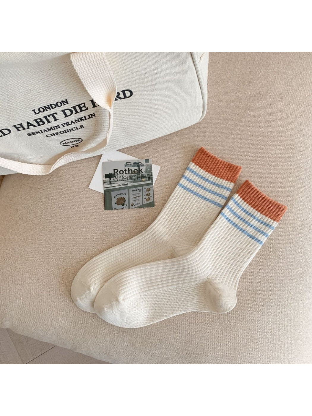 Rufia - Retro Stripe Rib Crew Socks product image 8