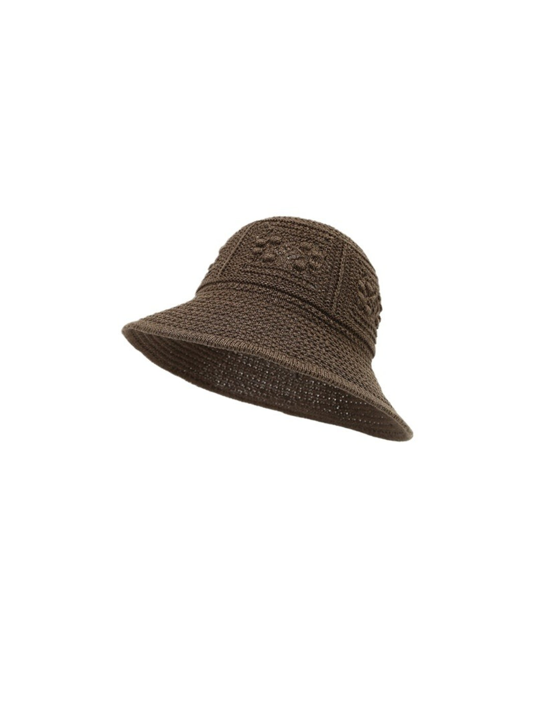 Haila embroidered detail woven bucket hat displayed on white background
