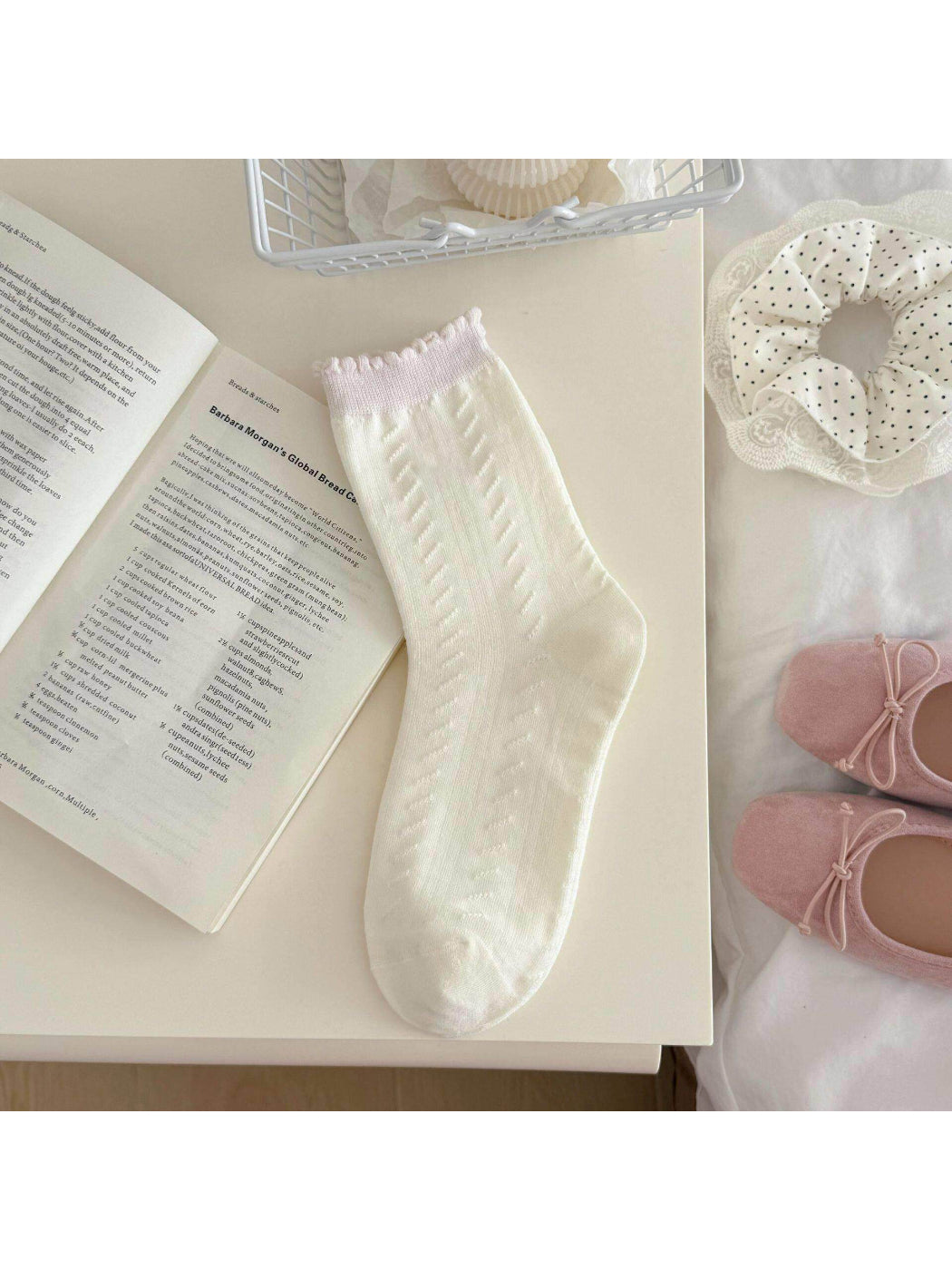 Rufia - Sweet Frill Trim Knit Crew Socks product image 7