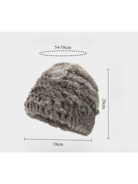 Haila - Soft Plush Full Head Coverage Knitted Bucket Hat
