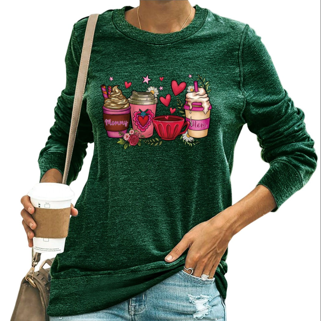 Teesher - Pink Milk Tea Print Tee - Casual Chic