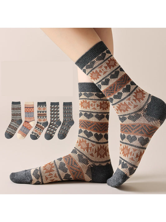 Rufia - Nordic Style Winter Mid-Calf Socks